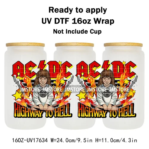 Scare Bears Halloween Horror Villain UV DTF Cup Wrap Ready To Apply Transfer Stickers Waterproof For Libbey Glass Can 16OZ Wraps
