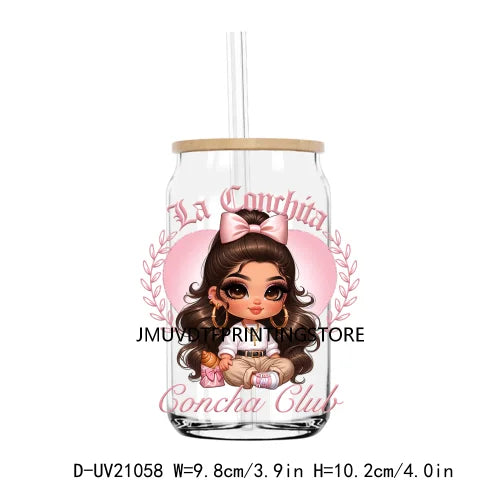 Mexican Latina Mama Chicano Cartoon Girls UV DTF Transfer Stickers Decals For Libbey Cold Cups Mugs Tumbler Waterproof DIY Logo