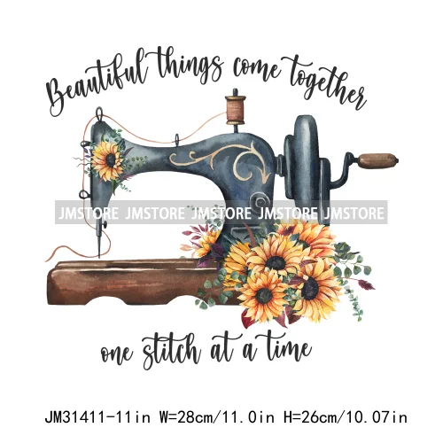 Funny Quilting Quotes Sewing Machine Just A Woman Who Loves To Sew Iron On DTF Transfers Stickers Ready To Press For T-shirts