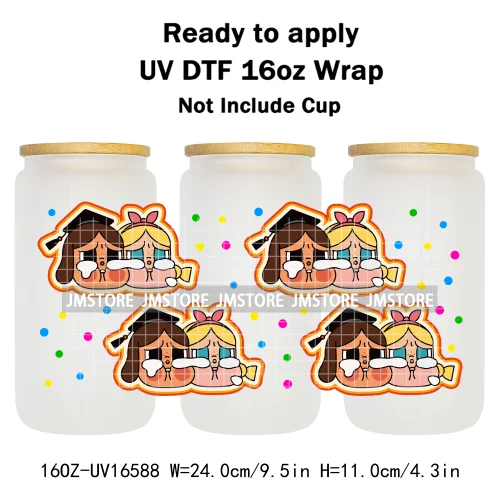 Cartoon Baby Monsters Cry UV DTF Stickers Ready To Transfer Cup Wrap Custom Labels DIY Craft For Libbey Can Glass Tumblers Mugs