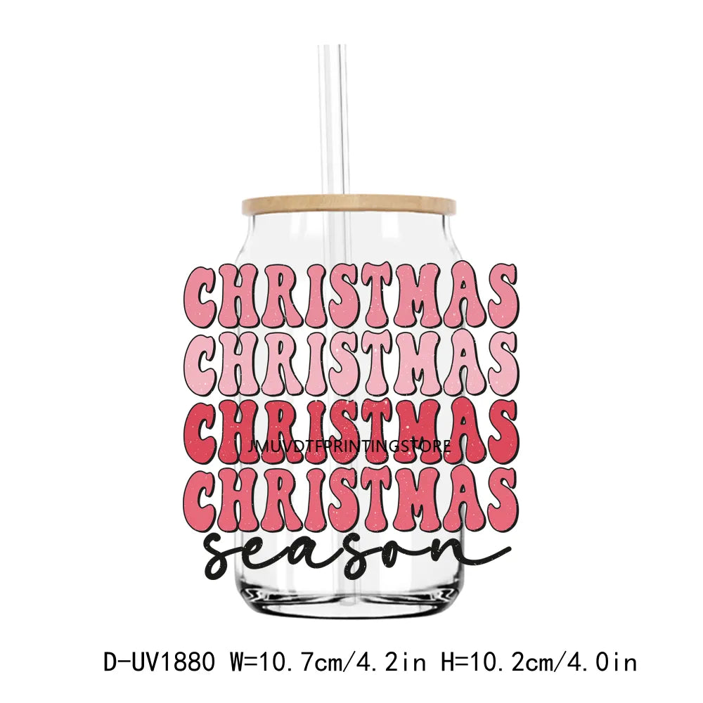 Have a Cup of Cheer Christmas Coffee UV DTF Transfers Stickers Decals For Libbey Cold Cups Mugs Tumbler Waterproof DIY Craft