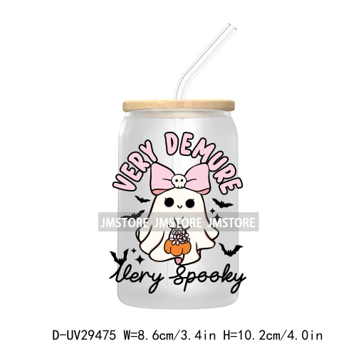 Mama Coquette Bow Bat Halloween Season UV DTF Transfer Stickers Decals For Libbey Cold Cups Mugs Tumbler Custom Spooky Ghost