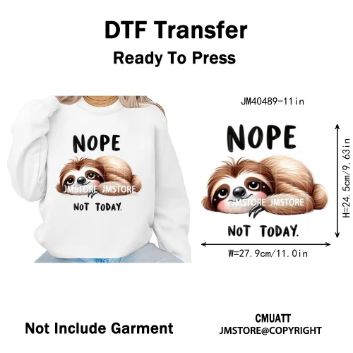 Funny Animal Snarky Inspire Quotes Dog Cat Sarcastic Saying Iron on DTF Washable Transfers Stickers Ready to Press for Clothes