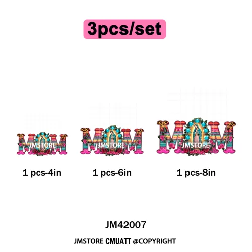Feliz Navidad Mexican Christmas Concha Santa Latina Holiday Fiesta Iron on DTF Transfers Stickers Ready to Press for T-shirts