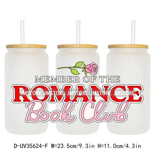 Fantasy Bookish Lover Reading 16OZ UV DTF Cup Wraps Ready To Apply Waterproof Transfer Stickers For Libbey Glass Can Tumbler
