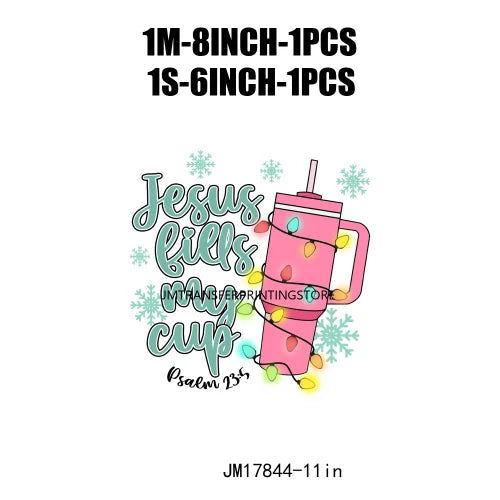 All I Need Is Cozy Winter Drink Coffee Lover Coquette Christmas Iron on Washable DTF Transfer Sticker Ready to Press for Hoodies