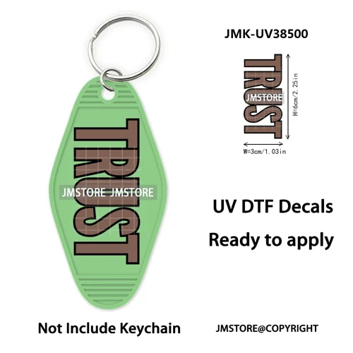 Christian Bible Jesus Faith Letters UV DTF Motel Keychain Decals Ready To Ship Custom Transfer Stickers Print For Hotel Keychain