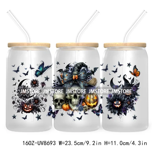 Witching Hour Cocktail Club 16OZ UV DTF Cup Wrap Transfer Stickers Halloween Custom Labels Waterproof Logo For Libbey Glass Can