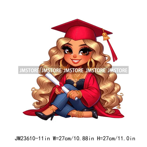 Chicano Graduation Para Mi Familia Si Se Pudo Chicano Educated Latina Sernior School Girls DTF Transfer Stickers For T-shirts