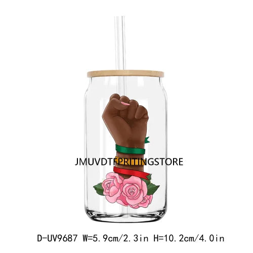 Juneteenth 1865 Black History Month UV DTF Transfers Stickers Decals For Libbey Cold Cups Mugs Tumbler Waterproof DIY Craft