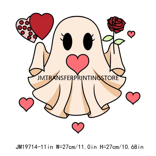 Ghost Valentine's Day Be My Boo Iron On DTF Transfers Ready To Press For Clothing