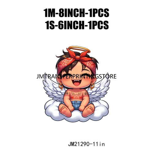 Cute Baby Angel Concha Valentine Kids Lovely Iron On DTF Transfers Printing Stickers Ready To Press For Hoodies