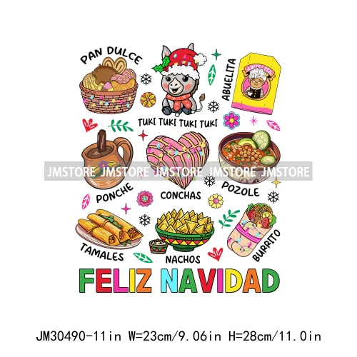 Funny Latina Mexican Culture Tis The Season For Tamales Pan Dulce Concha Christmas Iron On DTF Transfers Stickers For Clothes