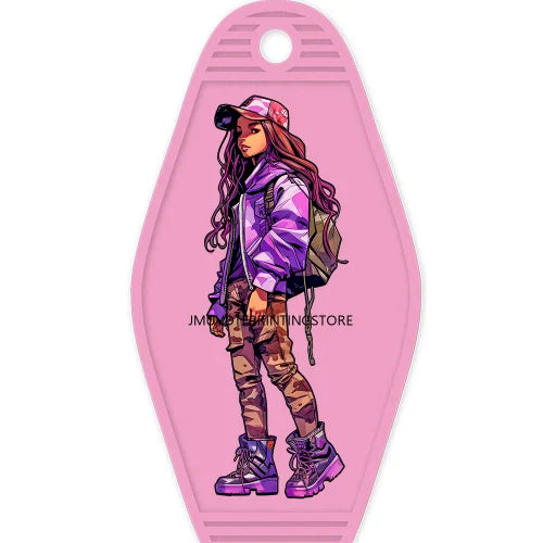 Black Girl Magic High Quality WaterProof UV DTF Sticker For Motel Hotel Keychain Urban Street  Girls Life