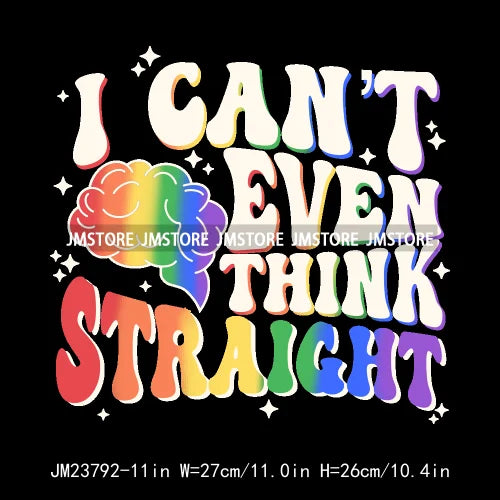 Colorful Pride Month LGBTQ Rainbow Butterfly Straight Against Hate Love Is Love Iron On DTF Transfer Stickers Logos For Clothing