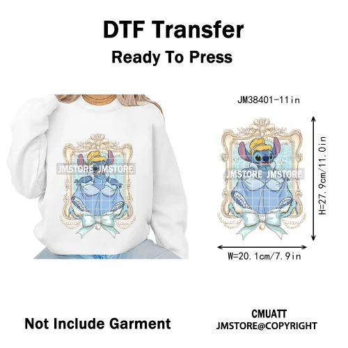 Cute Summer Holiday Life Palm Beach Vibes Cartoon Characters Coquette Iron on DTF Transfers Stickers Ready to Press for Clothing