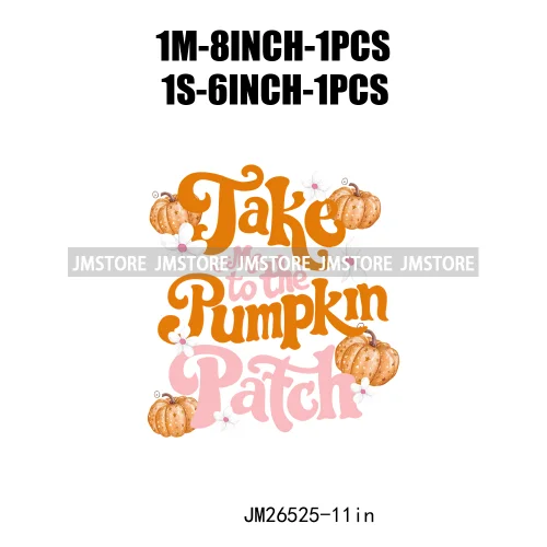 Coquette Farm Fresh Pumpkin Spice Season Fall Vibes Pumpkin Patch Girly DTF Iron On Transfer Sticker Ready To Press For Clothing