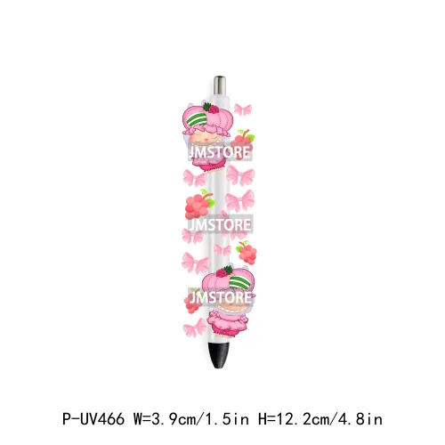 Cute Cartoon Monsters Character Kids UV DTF Pen Wraps Ready To Apply Transfer Stickers Waterproof Prints Durable Custom Labels