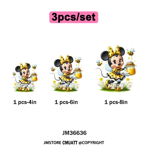 Trendy Flower Cat Bee Animal Lover Cute Princess Designs Iron on DTF Washable Transfers Stickers Ready to Press for T-shirts