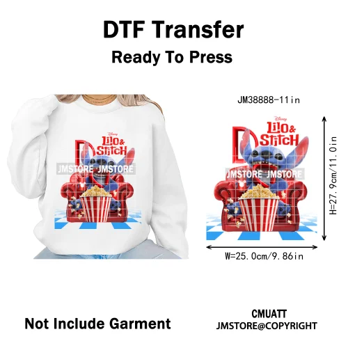 Urban Cartoon Character Streetwear Thermal Printing Iron on DTF Washable Transfers Stickers Ready to Press for Clothing Bags