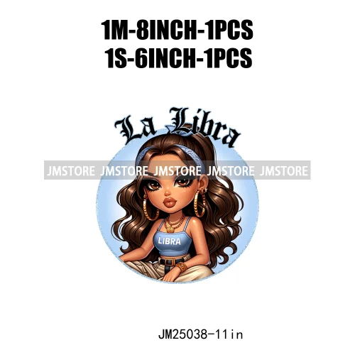 3d Custom Headband Hispanic Zodiac Girls Latina Constellation Lady DTF Iron On Transfers Stickers Ready To Press For T-shirts