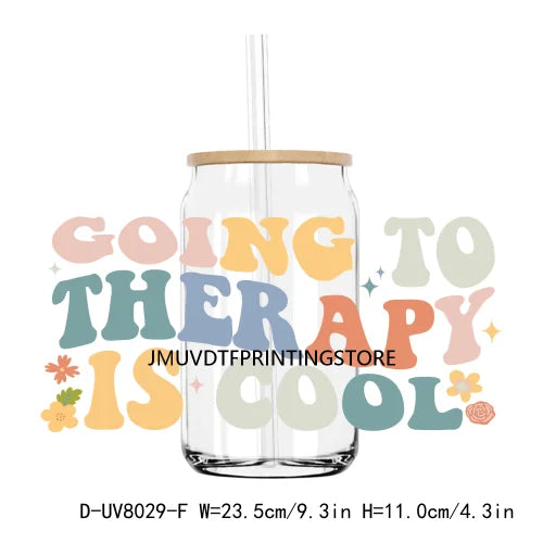 Mental Health Positive Motivational Matter UV DTF Transfer Stickers Decals For Libbey Cold Cups Mugs Tumbler Waterproof DIY Logo