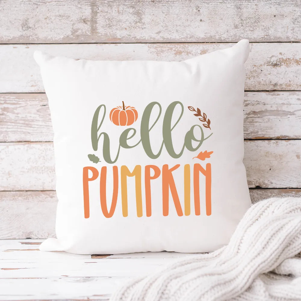 Hello Pumpkin Sweaters Bonfires DIY Logos Fall In The Air Autumn Vibes Iron On DTF Transfer Decals Ready To Press For T-Shirts