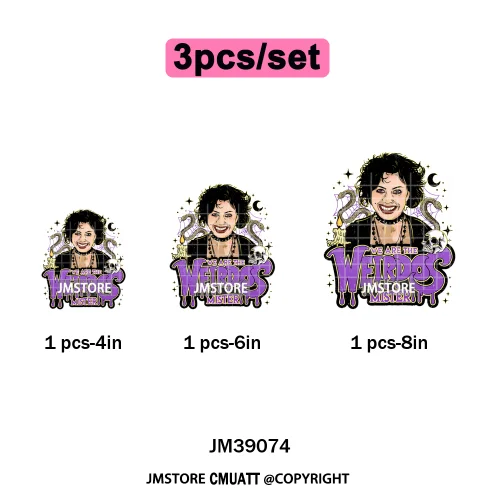 Ghoul Mum Witchy Halloween Horror Killer Movie Character Iron on DTF Washable Transfer Stickers Ready to Press for T-shirts Bags