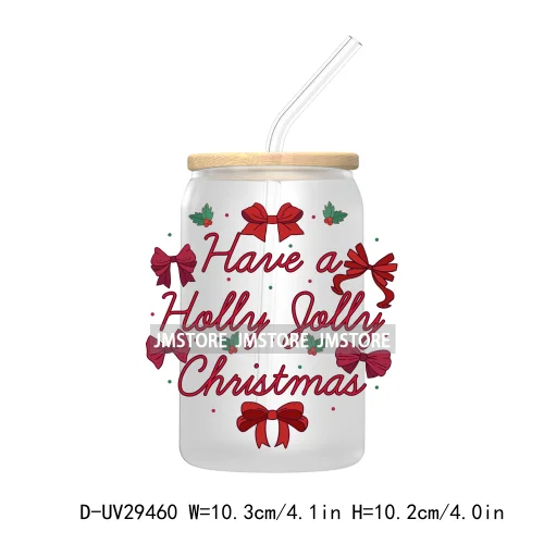 Dead Inside But It's Christmas UV DTF Transfer Stickers Decals For Libbey Cold Cups Mugs Tumbler Trendy Label Gingerbread Season