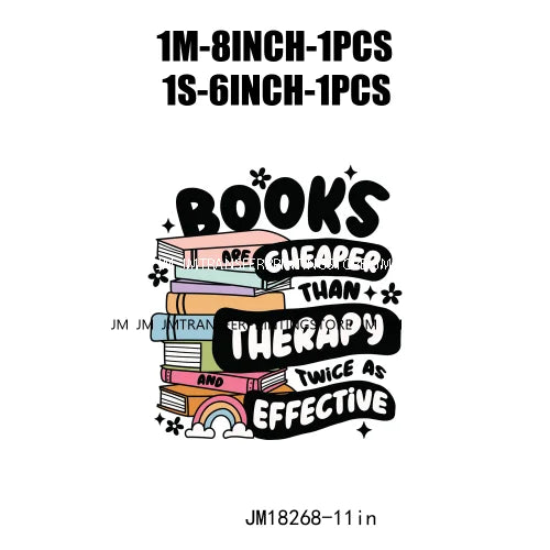 Positive Quotes Coffee Fuel Good Vibes Book Read In Peace Best At Drinking DTF Heat Transfer Stickers Ready To Press For Clothes