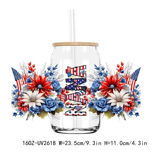 Thankful Mama With Sunflowers 16OZ UV DTF Cup Wrap Transfers Stickers Custom Labels DIY Waterproof Logo For Libbey Glass Can