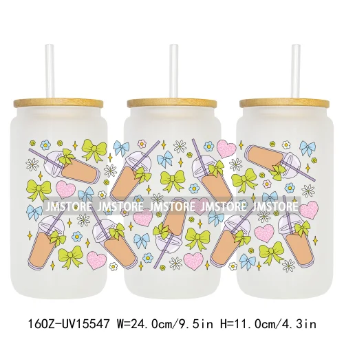 Summer Trip Girly Camping UV DTF Stickers Ready to Transfer Cup Wrap Custom Labels DIY Craft For Libbey Glass Can Mug Tumbler