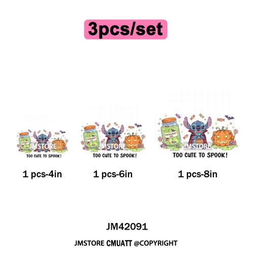 Movie Cartoon Character Coquette Kids Love Girly Halloween Iron on DTF Washable Transfers Stickers Ready to Press for Clothing