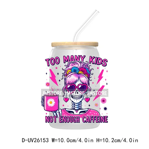 Dog Cat Skeleton Mom UV DTF Transfer Stickers Decals For Libbey Cold Cups Mugs Tumbler Waterproof Custom Logo Labels Mama Life