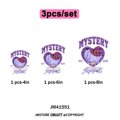 Cute Blue Tiger Idol Group Characters Kpop Halloween Pumpkin Iron on DTF Washable Transfers Stickers Ready to Press for Textile