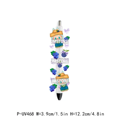 Cute Cartoon Monsters Character Kids UV DTF Pen Wraps Ready To Apply Transfer Stickers Waterproof Prints Durable Custom Labels