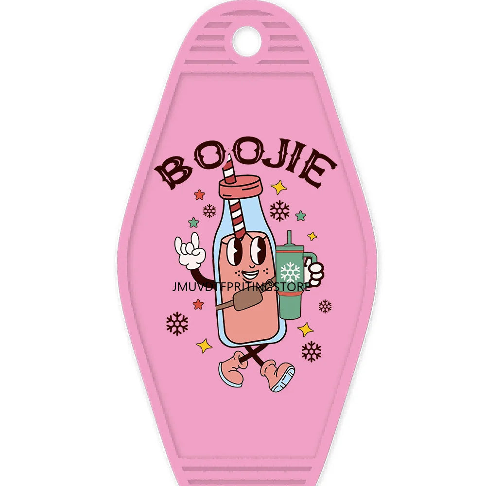 Boojie Christmas Tree High Quality Durable WaterProof UV DTF Sticker Logo For Motel Hotel Keychain In My Basic Girl Era