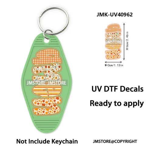 Mama Mini Halloween Spooky Ghosts UV DTF Motel Keychain Decal Ready To Ship Durable Transfer Stickers Prints For Hotel Keychain