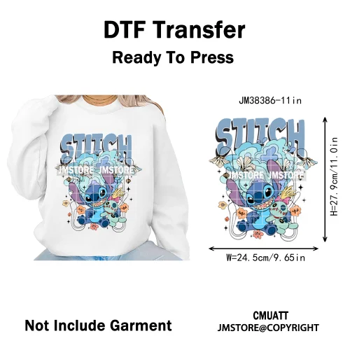 Retro Cartoon Happy Summer Vacation Vibes Coquette Seashells Iron on DTF Heat Transfer Stickers Ready to Press for Clothes Bags