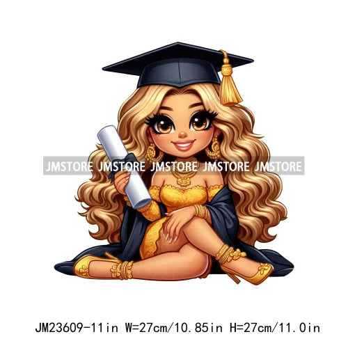 Chicano Graduation Para Mi Familia Si Se Pudo Chicano Educated Latina Sernior School Girls DTF Transfer Stickers For T-shirts