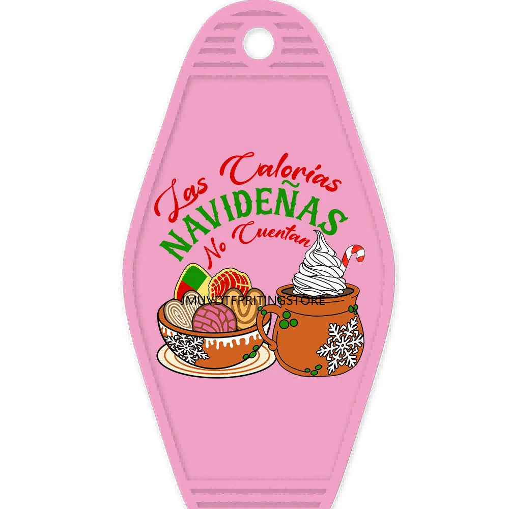 Mexican Christmas Santa Baby High Quality Durable WaterProof UV DTF Sticker Logo For Motel Hotel Keychain Pan Dulce