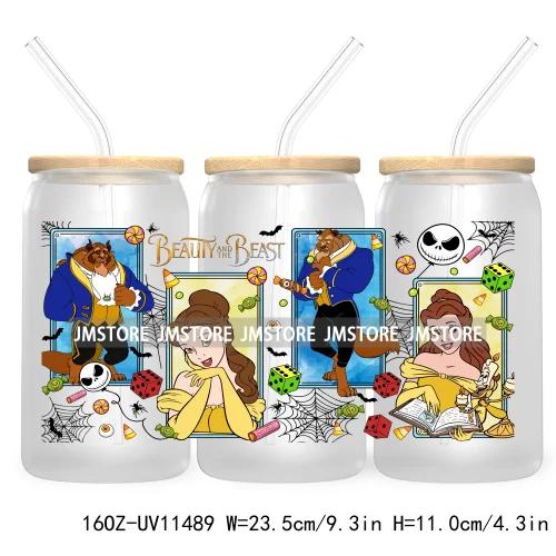 Christmas Cartoon Friends Holiday Season 16OZ UV Cup Wrap DTF Transfer Stickers For Libbey Glass Can Cup Tumbler Waterproof Logo