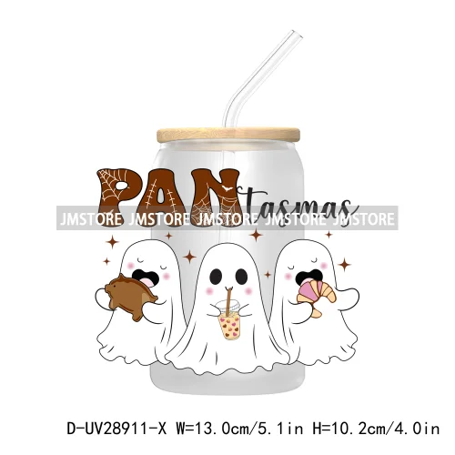 Mexican Ghost Espooky Vibes UV DTF Transfer Stickers Decals For Libbey Cold Cups Mugs Tumbler Waterproof Custom Logo Conchas Boo