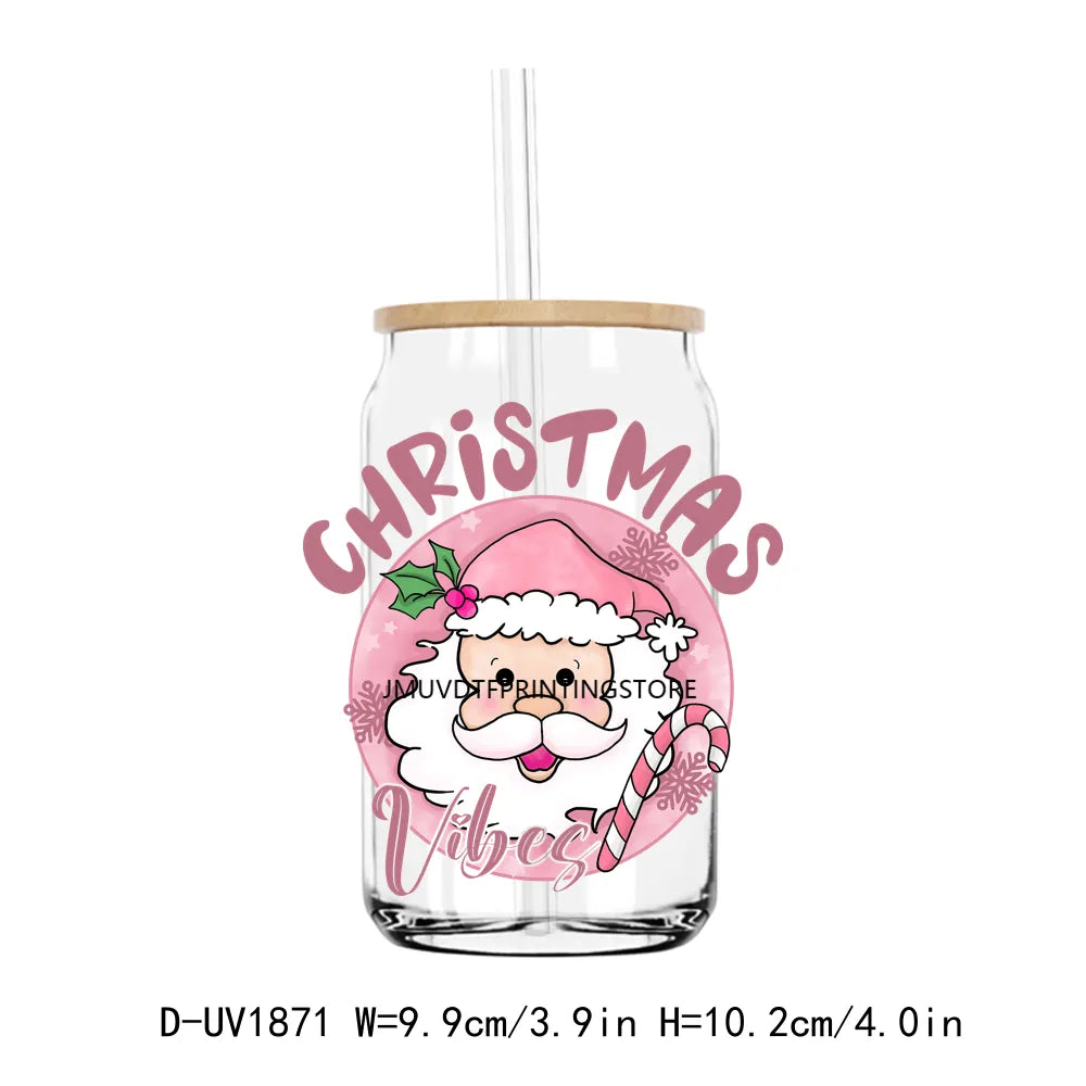 Have a Cup of Cheer Christmas Coffee UV DTF Transfers Stickers Decals For Libbey Cold Cups Mugs Tumbler Waterproof DIY Craft