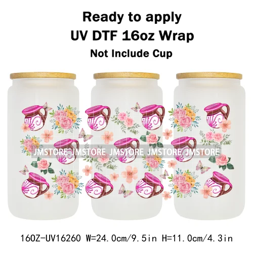 Mexican Culture Drinks Tequila Evil Eye 16OZ UV DTF Cup Wrap Ready To Apply Waterproof Transfer Stickers For Libbey Glass Can