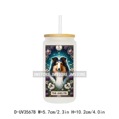 Dog Cat Animals Tarot Card UV Sticker Decals For Libbey Cold Cups Mugs Tumbler Transfer Stickers Waterproof High Quality Labels