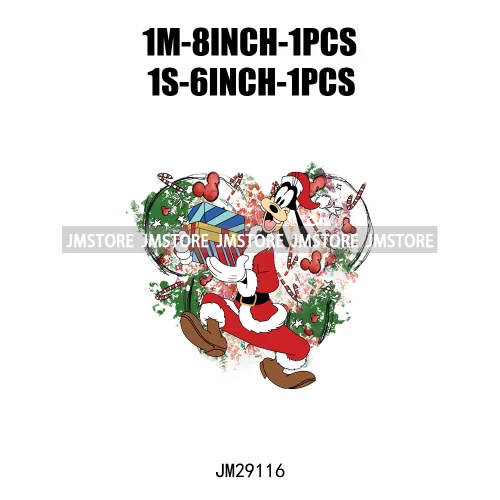 Cartoon Animal Character Merry Christmas Holiday Season Iron On DTF Transfer Stickers Logos Ready To Press For Hoodies