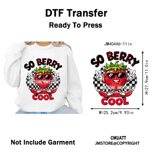 Hello Summer Vibes Watermelon Strawberry Fruit Festival Lover Coquette Iron on DTF Transfers Sticker Ready to Press for T-shirts