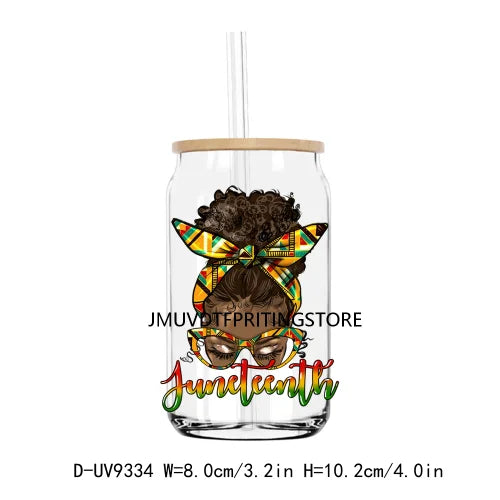 We Are Black History Afro Girl Boy UV DTF Transfer Sticker Decal For Libbey Cold Cups Mug Tumbler Waterproof DIY Logo Juneteenth