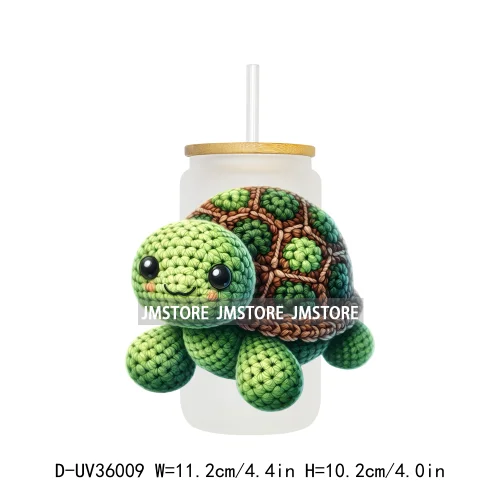 New Knitted Baby Animals UV Sticker Decals For Libbey Cold Cups Mugs Tumbler Transfer Stickers Waterproof High Quality Labels
